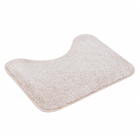 Jogo Tapete de Banheiro Antiderrapante Bege Tecido 2 Peças Bella Casa