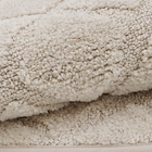 Jogo Tapete de Banheiro Antiderrapante Soft Decor Bege Tecido 2 Peças Bella Casa