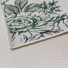 Jogo Tapete Natural Algodão Antiderrapante 3 Peças Flores Ver