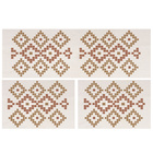 Jogo Tapete Natural Algodão Antiderrapante 3 Peças Gaia Marrom