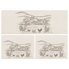 Jogo Tapete Natural Algodão Antiderrapante 3pç Fazendinha Mar