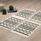 Jogo Tapete Nova Delhi Natural 3 Peças Marrom/verde - Antider