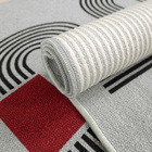 Jogo Tapete Vega Cinza Algodão Antiderrapante 3 Peças Preto/l