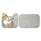 Jogo Tapetes De Natal Para Banheiro 2 Peças Boneco De Neve Ún