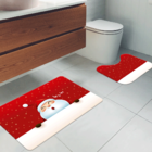 Jogo Tapetes De Natal Para Banheiro 2 Peças Cute Noel Único