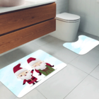 Jogo Tapetes De Natal Para Banheiro 2 Peças Cute Papai Noel Ú