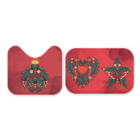 Jogo Tapetes De Natal Para Banheiro 2 Peças Elementos Natalin