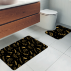 Jogo Tapetes De Natal Para Banheiro 2 Peças Folhas Natalinas