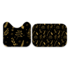 Jogo Tapetes De Natal Para Banheiro 2 Peças Folhas Natalinas