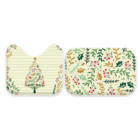 Jogo Tapetes De Natal Para Banheiro 2 Peças Folhas Natalinas