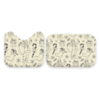 Jogo Tapetes De Natal Para Banheiro 2 Peças Multi Símbolos Na