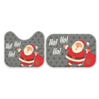 Jogo Tapetes De Natal Para Banheiro 2 Peças Papai Noel Único