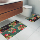 Jogo Tapetes De Natal Para Banheiro 2 Peças Pinhas Natalinas