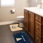 Jogo Tapetes De Natal Para Banheiro 2 Peças Símbolos Natalino