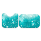 Jogo Tapetes De Natal Para Banheiro 2 Peças Snowflakes Único