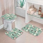 Jogo Tapetes De Natal Para Banheiro Árvores Abstratos Único