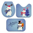 Jogo Tapetes De Natal Para Banheiro Bonecos De Neve Fofinhos