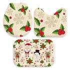 Jogo Tapetes De Natal Para Banheiro Classico Natal  Único