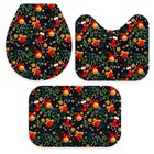 Jogo Tapetes De Natal Para Banheiro Elementos Natalinos Color