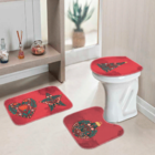 Jogo Tapetes De Natal Para Banheiro Elementos Natalinos Verme