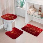 Jogo Tapetes De Natal Para Banheiro Feliz Natal Premium Único