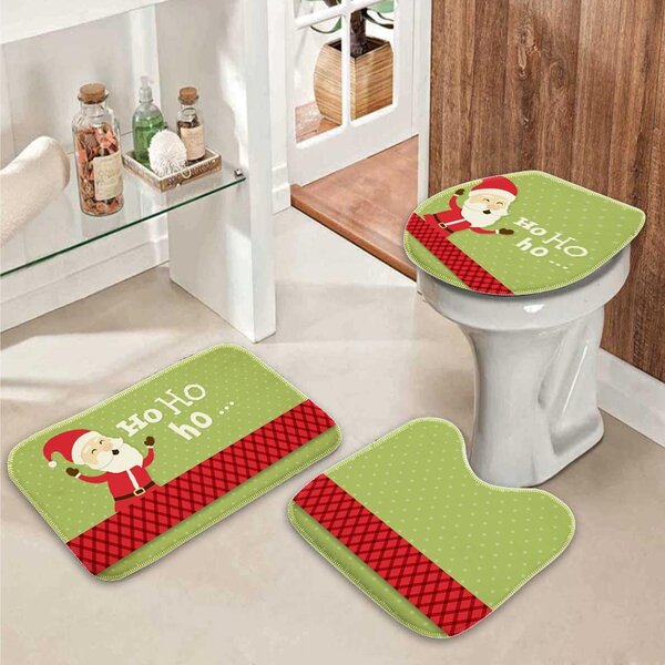 Jogo Tapetes De Natal Para Banheiro Ho Ho Ho... Único
