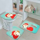 Jogo Tapetes De Natal Para Banheiro Merry Christmas Happy Úni