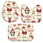 Jogo Tapetes De Natal Para Banheiro Merry Christmas Único