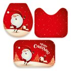 Jogo Tapetes De Natal Para Banheiro Merry Christmas Único