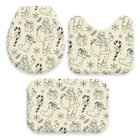 Jogo Tapetes De Natal Para Banheiro Multi Símbolos Natalinos