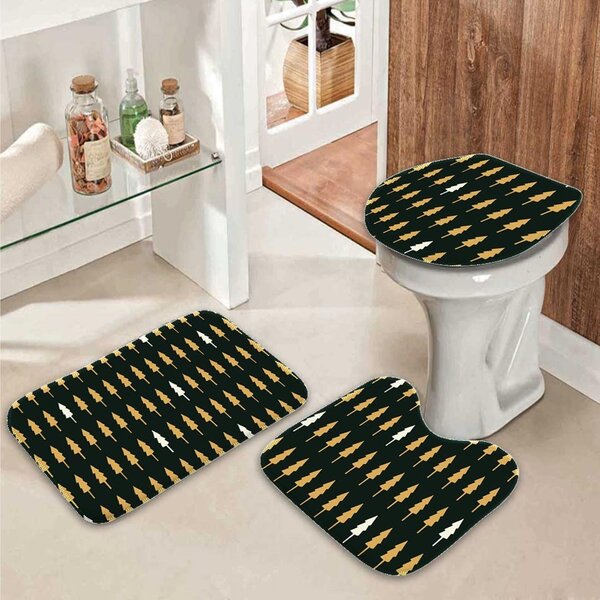 Jogo Tapetes De Natal Para Banheiro Natal Premium Único