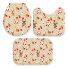 Jogo Tapetes De Natal Para Banheiro Papai Noel Feliz Único