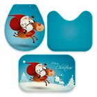 Jogo Tapetes De Natal Para Banheiro Papai Noel Único