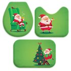 Jogo Tapetes De Natal Para Banheiros Cute Noel Green Único
