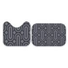 Jogo Tapetes Para Banheiro 2 Peças Abstrato Único