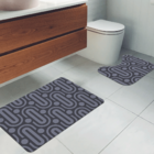 Jogo Tapetes Para Banheiro 2 Peças Abstrato Único