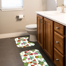 Jogo Tapetes Para Banheiro 2 Peças Cactos Único