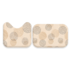 Jogo Tapetes Para Banheiro 2 Peças Circulos Único