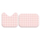 Jogo Tapetes Para Banheiro 2 Peças Feliz Páscoa Rosa E Branco