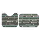 Jogo Tapetes Para Banheiro 2 Peças Flechas Boho Único