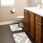 Jogo Tapetes Para Banheiro 2 Peças Geometrico Abstrato Único