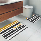 Jogo Tapetes Para Banheiro 2 Peças Good Vibes Único