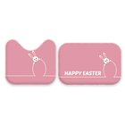 Jogo Tapetes Para Banheiro 2 Peças Happy Easter Rosê Único