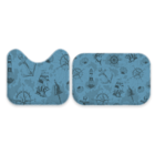 Jogo Tapetes Para Banheiro 2 Peças Itens Marinha Único