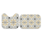 Jogo Tapetes Para Banheiro 2 Peças Ladrilho Único