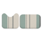 Jogo Tapetes Para Banheiro 2 Peças Listras Único