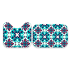 Jogo Tapetes Para Banheiro 2 Peças Mandala Roxa Único