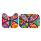 Jogo Tapetes Para Banheiro 2 Peças Mandalas Coloridas  Único