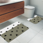 Jogo Tapetes Para Banheiro 2 Peças Mini Triângulos Único