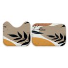 Jogo Tapetes Para Banheiro 2 Peças Minimalista E Natural Único